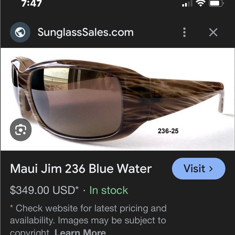 Maui Jim Brown Patterned Sunglasses